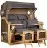 Mr. Deko Strandkorb Düne Grande Bullauge Teak PE Grey Dessin 551