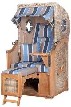 bene living Ammersee 1-Sitzer Volllieger, Teak, PE Shell (Modell 580)