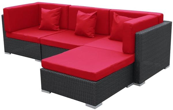 Jet-Line exclusive furniture Bergen schwarz-rot