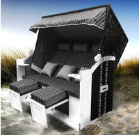Brast Strandkorb Usedom 3-sitzer Xxl F&uuml;r 2-3 Personen 165cm Breit Inkl.
