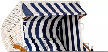SunnySmart Rustikal 250 XL Plus Dessin 1169 blue-white, Geflecht weiß