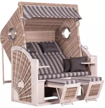 deVries Pure Cliff XXL Sun PE Teak white Kubu Design 481