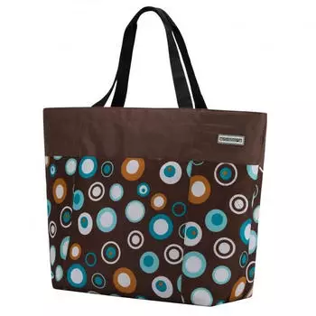 anndora Strandtasche XXL braun hellblau (TW-8220)