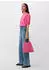 S.Oliver Makramee Shopper Holzgriff pink