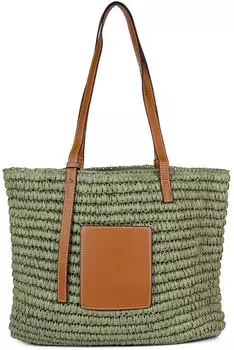 styleBREAKER Korbtasche Oliv