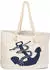 styleBREAKER Flechtoptik Anker Print Creme Marine
