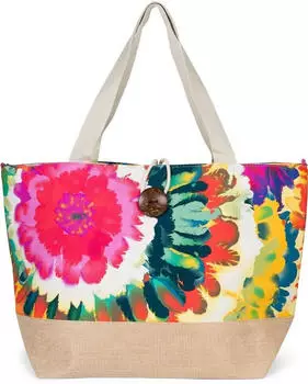 styleBREAKER Blumen Pink green Orange