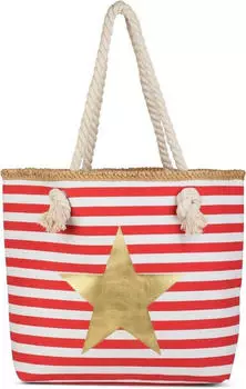 styleBREAKER breiten Streifen und Stern red white / Gold