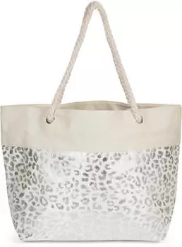 styleBREAKER metallic Leoparden Print beige silver