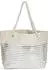 styleBREAKER metallic Streifen beige silver