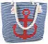 styleBREAKER Streifen und Anker blue white / red