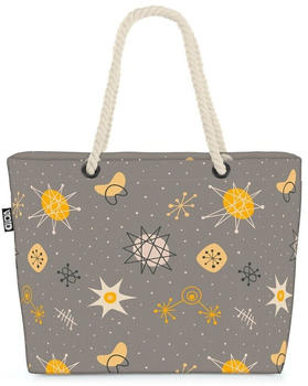 VOID All Over 70er Design Retro Design 70er Sterne beige Woh