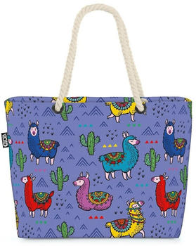 VOID Alpaka und Kakteen Beach Bag Lama Kamel Alpaca Süd Amerika Anden Gebirge Pferd