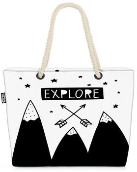 VOID Berge Wandern Skandinavien Karte Tier Cartoon Grafik black white Ze