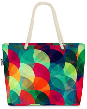 VOID Bunte Kreise Beach Bag gemustert Kreise Bunt Grafik Kunst Farben Malerei
