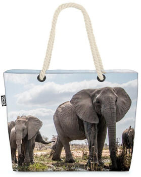 VOID Elefanten Wasser Steppe Beach Bag Elefant Afrika Safari Dschungel Zoo Tiere