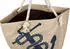 styleBREAKER Flechtoptik Anker Print beige blue