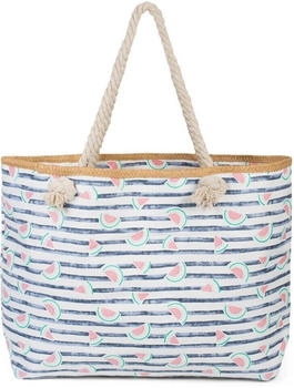 styleBREAKER Streifen und Melone Print darkblue white