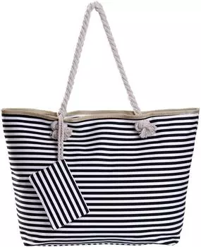 Dondon Shopper black white gestreift