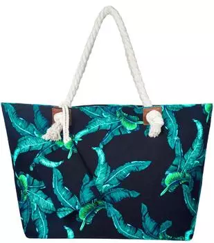 Dondon Shopper Beach Style blätter blue