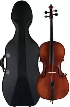 Classic Cantabile Brioso Cello-Set 3/4 mit Bogen, Trolley-Leichtkoffer und Kolophonium (00052592)