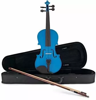 Gear4music Schülergeige 4/4, blau (44V-100BL)