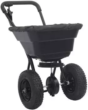 vidaXL Streuwagen PVC und Stahl, schwarz, 29L (42019627)