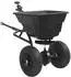 vidaXL Streuwagen schwarz, PVC und Stahl, 53x108x74cm