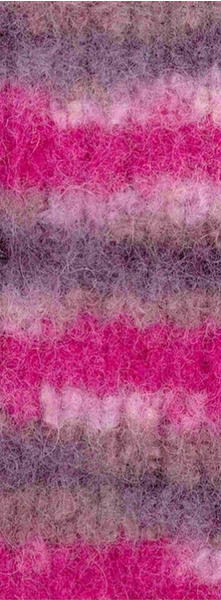 Lana Grossa Feltro Print 50 g 0396 Pink/Rosa/Antikviolett/Pflaume