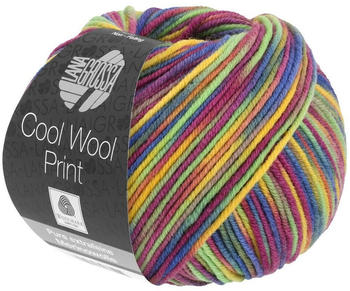 Lana Grossa Cool Wool Print 50 g 826 Gelb/Resedagrün/Fuchsia/Taupe/Blau/Orange