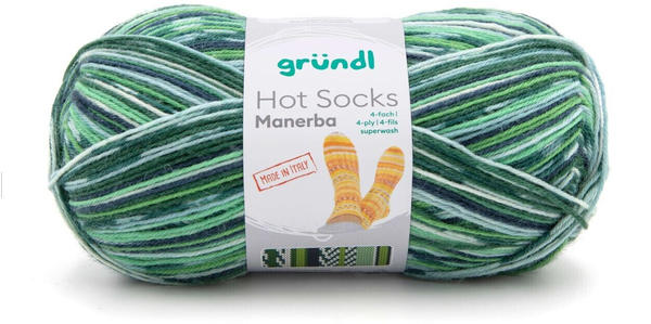 Gründl Hot Socks Manerba 4-fach h.grün-tannengrün-blau-natur (6079-02)