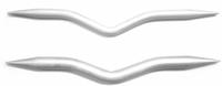 KnitPro Zopfmusternadeln im Set 2Stück( 6+8 mm) grau Aluminium (45503)