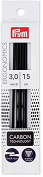 Prym Strumpfstricknadeln prym.ergonomics Carbon Technology 3mmx15cm (194182)