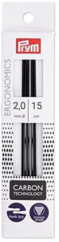 Prym Strumpfstricknadeln prym.ergonomics Carbon Technology 2mmx15cm (194180)