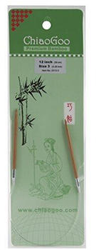 ChiaoGoo Bambus Rundstricknadeln 12-inch-Size 3/3,25mm mehrfarbig (74818)