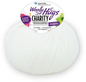 Woolly Hugs Charity 50g/100m 75% Wolle (Merino) 15% Polyamid 10% Polylactid 1
