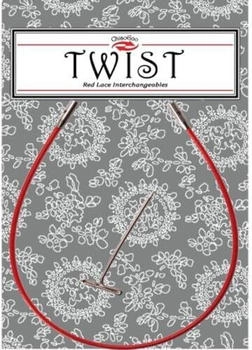 ChiaoGoo Twist Red Lace Interchangeable Cables 14"-Mini (CG7514-M)
