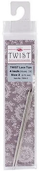 ChiaoGoo Twist Lace Edelstahl (10cm 1.50mm) Auswechselbare Stricken Nadel Tips 2-Stk. (7504MINI-000)