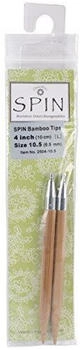 ChiaoGoo Spin Patina Beenden Bambus (10cm 6,50mm) Austauschbar Stricken Nadel Tips 2-Stk, (CG2504-10.5)