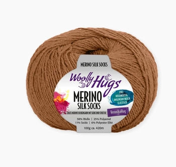 Woolly Hugs Merino Silk Socks 58% Schurwolle 25% Polyamid 11% Seide 6% Polyester Elite 208 Woolly Hugs Merino Silk Socks 58% Schurwolle 25% Polyamid 11% Seide 6% Polyester Elite 208