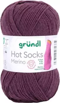 Gr&uuml;ndl Hot Socks Merino 30 aubergine