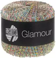 LANA GROSSA Glamour | Beilaufgarn mit Pailletten | Handstrickgarn aus 55% Polyamid