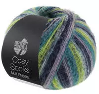 LANA GROSSA Cosy Socks Multi Stripes | Flauschig & waschmaschinenfest mit...