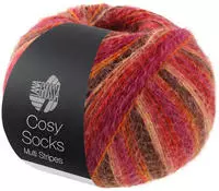 LANA GROSSA Cosy Socks Multi Stripes | Flauschig & waschmaschinenfest mit...