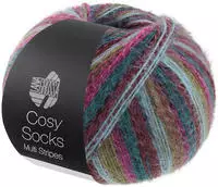 LANA GROSSA Cosy Socks Multi Stripes | Flauschig & waschmaschinenfest mit...