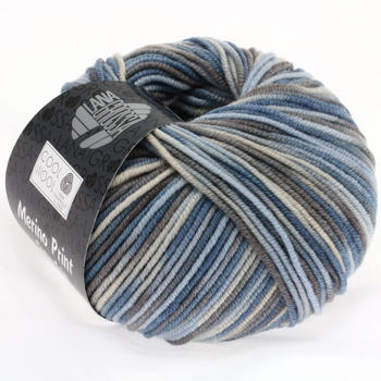Lana Grossa Cool Wool Print 763 hellblau/grège/graubraun/blaugrau