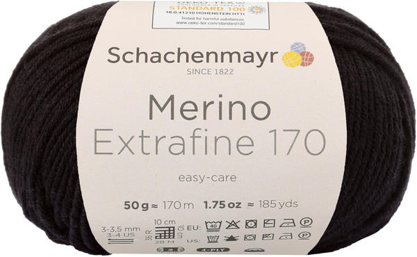 Schachenmayr Merino Extrafine 170 schwarz (00099)