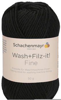 Schachenmayr Wash+Filz-it! Fine black (00101)