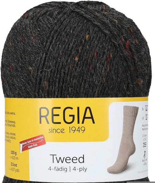 Regia Tweed 4-fädig 100 g anthrazit tweed (00098)
