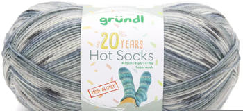 Gründl Hot Socks 20 Years 4-fach stein-hellgrau-schwarz-meliert